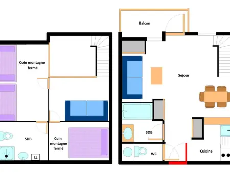 Duplex rénové pour 6/7 pers face aux pistes avec WiFi à Termignon - Photo 5