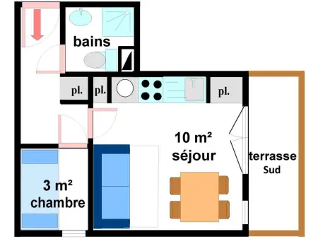 Appartement pour 4 personnes à Val Cenis Lanslevillard, proche remontées mécaniques et commerces - Photo 5