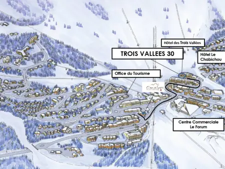 Duplex à Courchevel 1850: Proche centre et pistes, 6 pers., Parking - Photo 9
