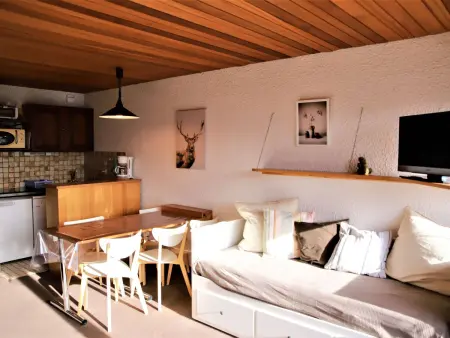 Studio cabine au pied des pistes avec balcon et ascenseur à Auris en Oisans - Photo 3