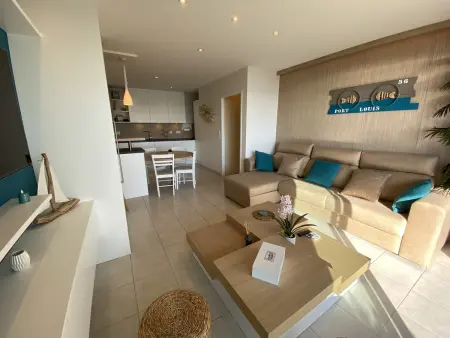 Port-Louis: Appartement T2 avec Terrasse, Parking et Wifi - Photo 14