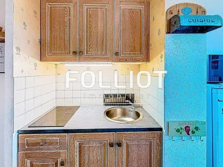 Charmant Studio Cabine 4 Pers, Balcons, Parking Privé, à 300m de la Plage de Merville-Franceville - Photo 1