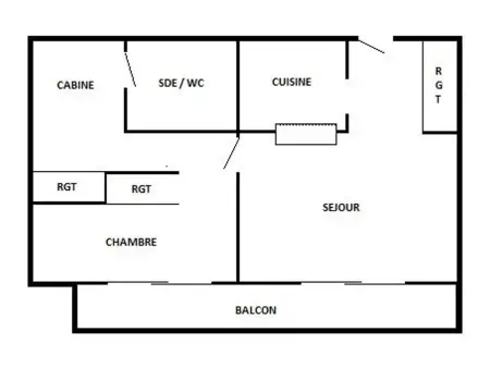 Appartement 2 pièces + cabine avec piscine et parking, 6 couchages, proche plage - Le Barcarès - Photo 12