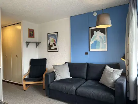 Confortable studio 2 pers. à Montgenèvre, balcon ouest, bien équipé, parking, options WiFi et linge - Photo 1