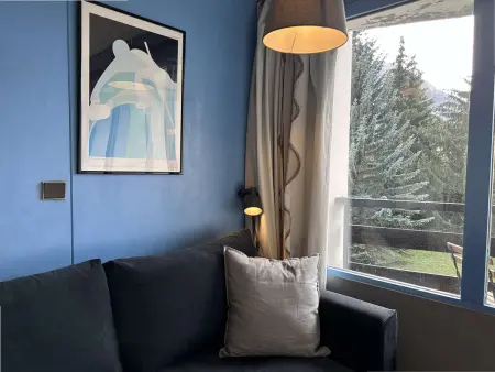 Confortable studio 2 pers. à Montgenèvre, balcon ouest, bien équipé, parking, options WiFi et linge - Photo 4