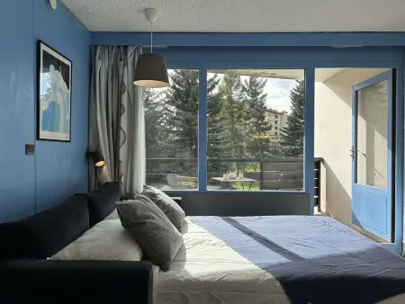 Confortable studio 2 pers. à Montgenèvre, balcon ouest, bien équipé, parking, options WiFi et linge - Photo 12