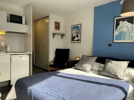 Confortable studio 2 pers. à Montgenèvre, balcon ouest, bien équipé, parking, options WiFi et linge - Photo 13