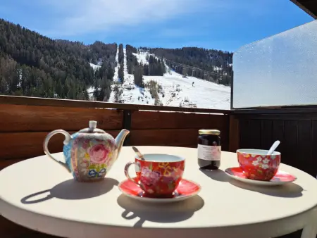 Studio cabine à Pra-Loup avec balcon et vue sur montagne - Photo 2