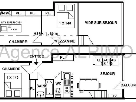 Appartement 3 pièces mezzanine Les Saisies - 8 personnes - Photo 2