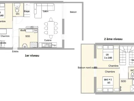 Appartement 5 pièces pour 8 pers. aux Saisies, Appartement 8 personnes à Les Saisies - Photo 2