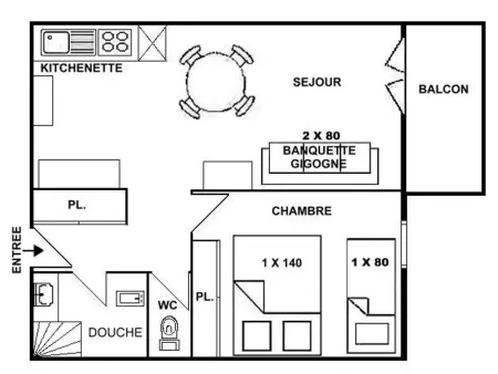 Appartement 2 Pièces 5 Pers. aux Saisies avec Balcon Sud - Photo 2