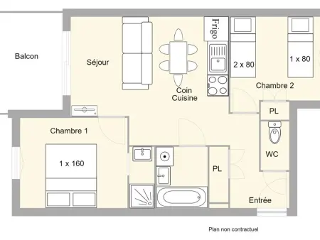Appartement 3 Pièces, Balcon, Parking, 5 Pers. Villard-sur-Doron - Photo 2