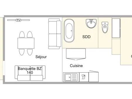 Studio cabine Les Saisies pour 5, centre station - Photo 2