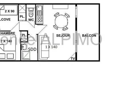 Charmant 2 pièces avec alcôve aux Saisies, Appartement 6 personnes à Les Saisies - Photo 2