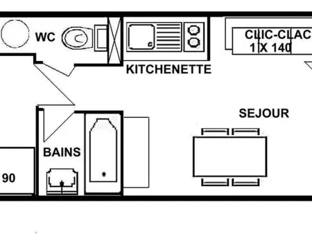 Studio cabine Les Saisies 4 personnes, Appartement 4 personnes à Les Saisies - Photo 2