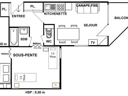 Studio Les Saisies pour 4 - Près des pistes, Appartement 4 personnes à Les Saisies - Photo 2