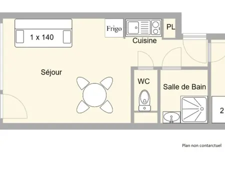 Studio cabine Les Saisies 4 pers, proche pistes, Appartement 4 personnes à Les Saisies - Photo 2