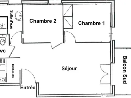 Appartement T3 Sud avec Balcon et Parking à Bagnères-de-Luchon - 4 pers. - Photo 12