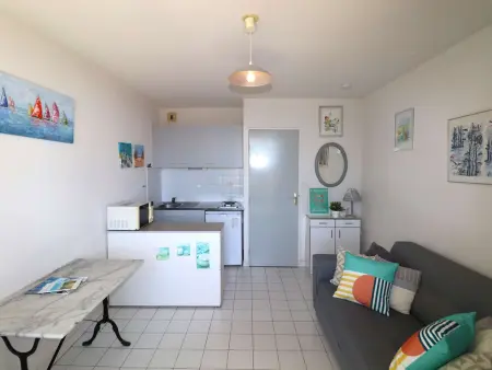 Studio cabine avec terrasse, à 550m de la plage et 100m des commerces, idéal 4 pers., animaux acceptés - Photo 3