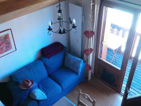 Studio cabine + mezzanine pour 4, balcon et vue Ouest à Valloire - Photo 1