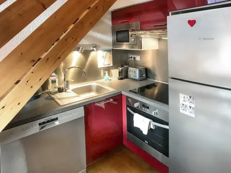 Studio cabine + mezzanine pour 4, balcon et vue Ouest à Valloire - Photo 2
