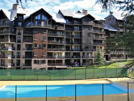 Studio cabine avec accès direct aux pistes, balcon, et piscine - 4 couchages, Risoul 1850 - Photo 22