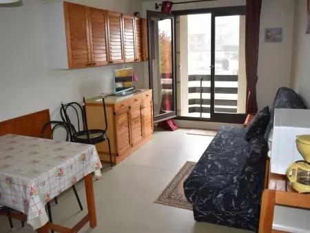 Charmant studio cabine avec balcon exposé sud pour 4 personnes au cœur de la Station - Photo 1