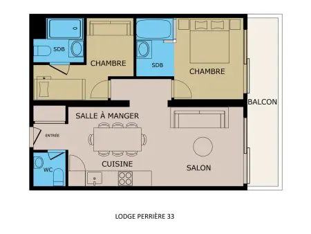4★ Appartement Sud, 6 pers, 2 ch, La Clusaz avec balcon - Photo 11