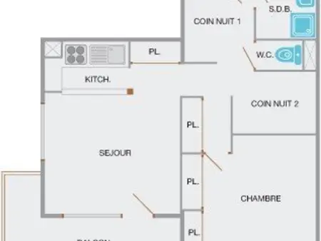 Appt 2 pièces pour 5 pers avec balcon et parking à Chinaillon, près des pistes - Photo 16