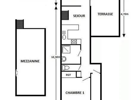 Appartement T2 Mezzanine, 6 pers., Piscine, Clim, Port Barcarès - Photo 8