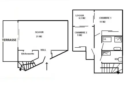 Appartement T3, 6 pers, BBQ, terrasse, parking, plage à prox. - Photo 13
