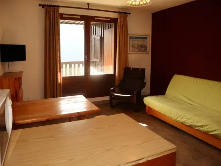 Studio 6 pers, sud, centre station, balcon, accès pistes - Photo 1