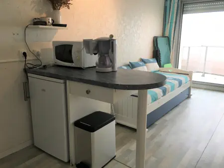 Fort-Mahon-Plage: Studio balcon, équipements complets, parking privé - Photo 11
