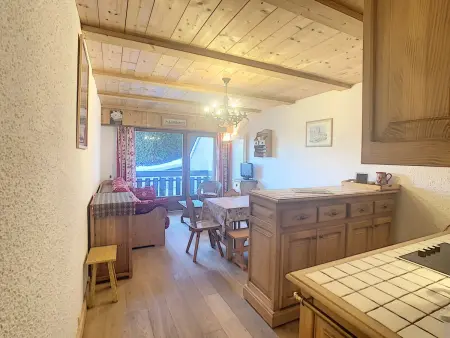 Studio cosy avec cabine, pied des pistes à Combloux, balcon, casier à skis, équipements modernes - Photo 5