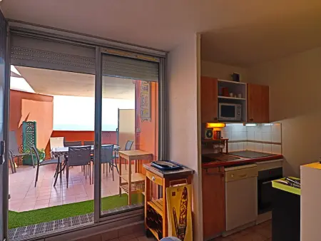 Studio climatisé avec terrasse, vue mer et parking privé - Photo 7