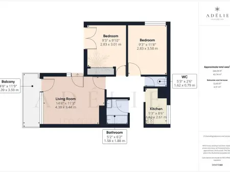 Appartement Scandinave, 3 pièces, 50m², proche pistes et commerces, avec balcons et parking - Photo 11