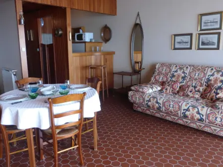 Studio cabine 4 pers, vue mer, balcon, parking, accès plage - Photo 4