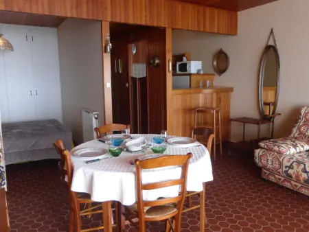 Studio cabine 4 pers, vue mer, balcon, parking, accès plage - Photo 5
