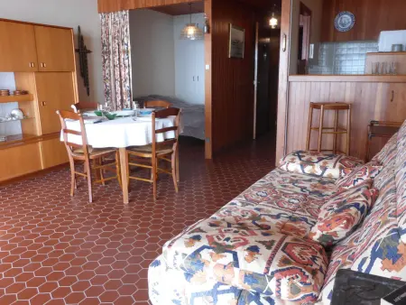 Studio cabine 4 pers, vue mer, balcon, parking, accès plage - Photo 12
