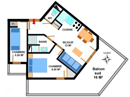 Appartement spacieux 5 pers au pied des pistes avec parking et WiFi - Photo 5