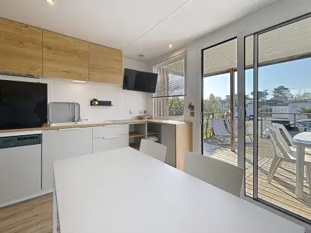 Mobil-home Grand Confort à 200m plage, camping avec piscine, terrasse, WiFi inclus - 4 pers. - Photo 1