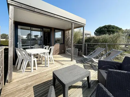 Mobil-home Grand Confort à 200m plage, camping avec piscine, terrasse, WiFi inclus - 4 pers. - Photo 11