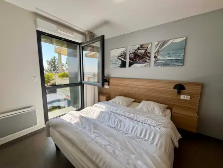 Appartement luxe 2 chambres, balcon, accès plage, piscine, animaux admis, parking - Photo 11