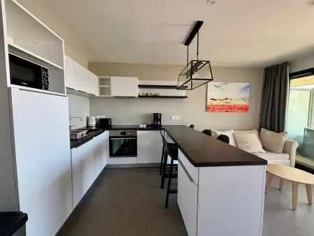 Appartement luxe 2 chambres, balcon, accès plage, piscine, animaux admis, parking - Photo 16
