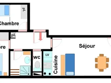 Appart 6 personnes avec Wifi et vue sur pistes, Appartement 6 personnes à Lanslevillard - Photo 5