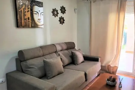 Bajo con terraza jardín y piscina privada, Appartement avec piscine près de la plage de Garrucha - Photo 1