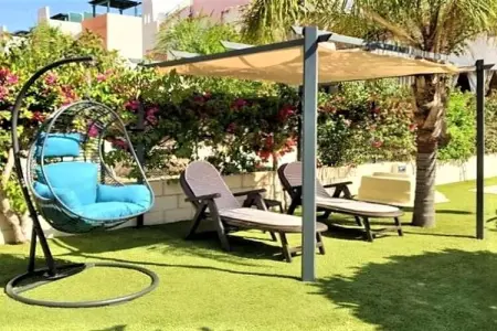 Bajo con terraza jardín y piscina privada, Appartement avec piscine près de la plage de Garrucha - Photo 4