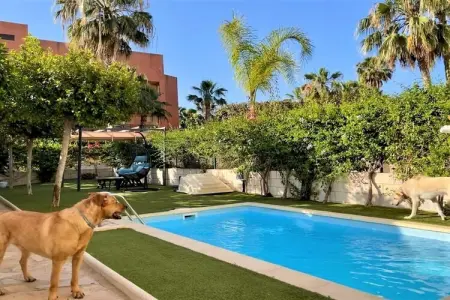 Bajo con terraza jardín y piscina privada, Appartement avec piscine près de la plage de Garrucha - Photo 9