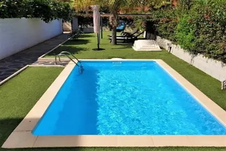 Bajo con terraza jardín y piscina privada, Appartement avec piscine près de la plage de Garrucha - Photo 10