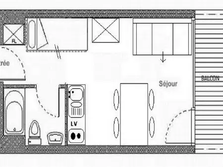 Studio rénové 4 pers, accès pistes, balcon sud - Photo 10
